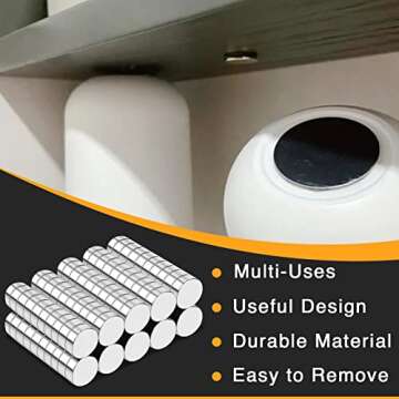 TRYMAG 100Pcs Round Small Refrigerator Magnets, Multi-Use Tiny Mini Neodymium Magnets for Fridge, Whiteboard, Billboard, Office Magnets