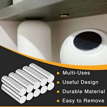 TRYMAG 100Pcs Strong Round Neodymium Refrigerator Magnets