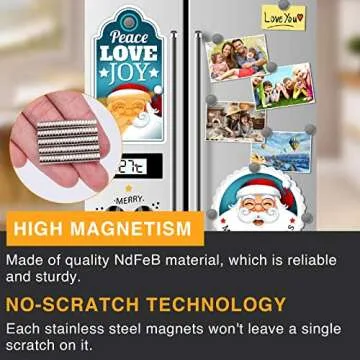 TRYMAG 100Pcs Strong Round Neodymium Refrigerator Magnets