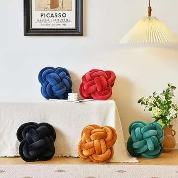 Xuyier Knot Pillow Ball - Decorative Velvet Throw Pillow