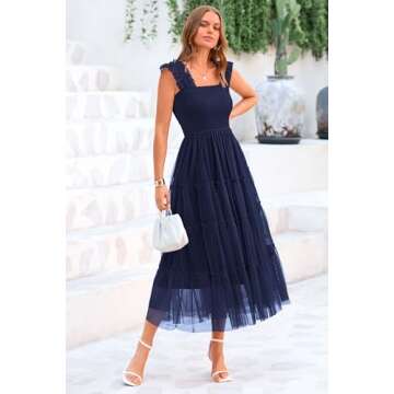 PRETTYGARDEN Women's Elegant Summer Midi Dress