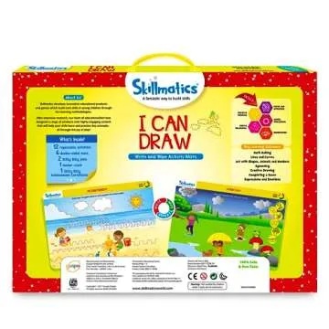 Skillmatics Educational Game - I Can Draw, Reusable Activity Mats with 2 Dry Erase Markers, Gifts for Ages 3 to 6