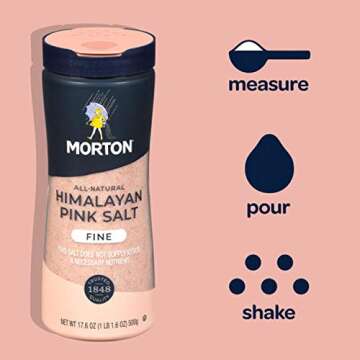 Morton Himalayan Pink Salt: 17.6 Ounce Flavor Boost