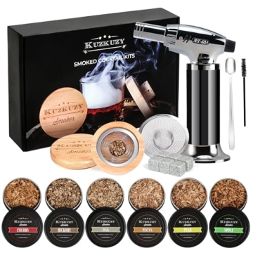 Cocktail Smoker Kit with Torch and Wood Chips for Whiskey Lovers