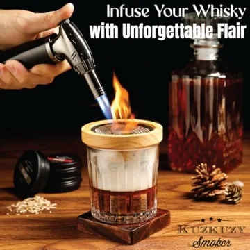 Cocktail Smoker Kit with Torch and Wood Chips for Whiskey Lovers