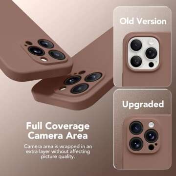 SuydanBox Magnetic for iPhone 14 Pro Case, Compatible with MagSafe, [Full Camera Protection][Screen Protector] Silicone Shockproof Protective Phone Case for iPhone 14 Pro 6.1", Brown
