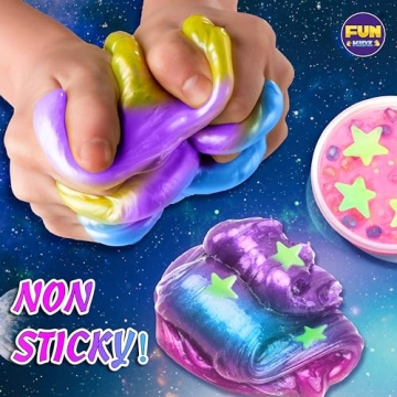 FunKidz Ultimate Metallic Slime Kit for Kids Galactic DIY Fun