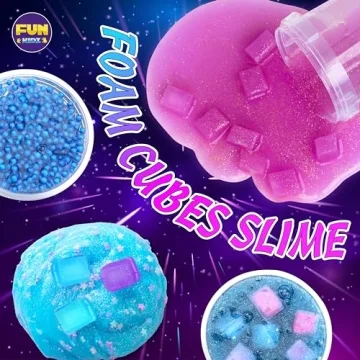 FunKidz Ultimate Metallic Slime Kit for Kids Galactic DIY Fun