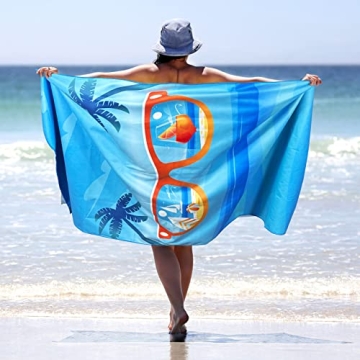 Yunaeduo Microfiber Beach Towels for Adults - Quick Dry Lightweight Oversized (31.5”x63”) Super ...