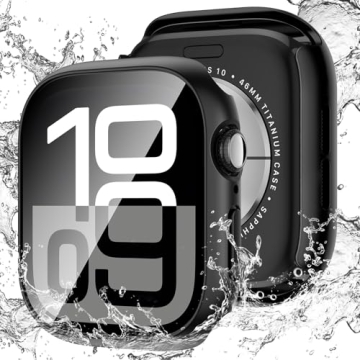 LETOID Waterproof for Apple Watch Series 10 Screen Protector Case 46mm, iWatch Face Cover, Hard PC P...