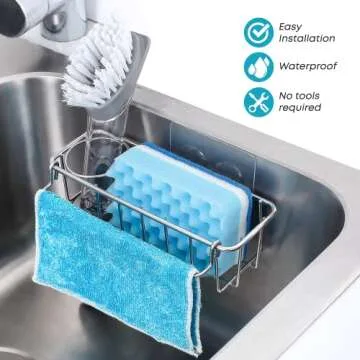 KESOL 3-in-1 Kitchen Sink Caddy - No Drilling Essentials