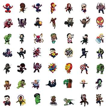 Teens Hero Stickers[100pcs] Waterproof for Decal Laptop Water Bottle Car Cup Computer Guitar Skatebo...