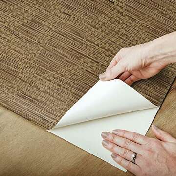 RoomMates RMK12233PL Nikki Chu Brown and Metallic Copper Amhara Peel and Stick Wallpaper