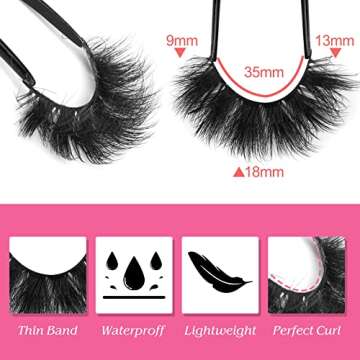 Fluffy Mink Lashes for Dramatic Volume 8 Pairs