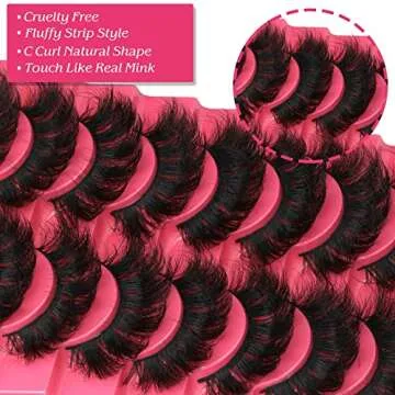 Fluffy Mink Lashes for Dramatic Volume 8 Pairs