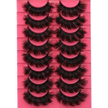 Fluffy Mink Lashes for Dramatic Volume 8 Pairs