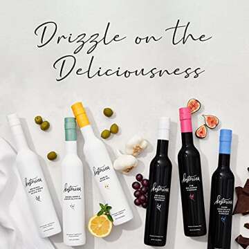 Kosterina - Olive Oil & Balsamic Vinegar Tasting Set, 100% Pure Early Harvest Greek EVOO, Authentic Mediterranean Flavors, Incredible Taste, Cold-Pressed in Small Batches, Superfood (12.7 oz, 6-Pack)