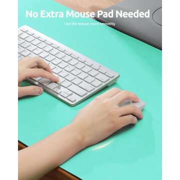 YSAGi Leather Desk Protector, Large Non-Slip Office Mat