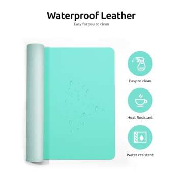 YSAGi Leather Desk Protector, Large Non-Slip Office Mat