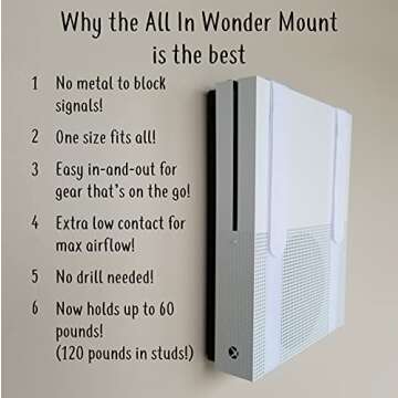 The All-in Wonder Mount by Mount Genie (1-Pack): The Easiest Wall Mount for Any Component Routers Mo...