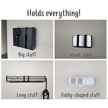 The All-in Wonder Mount by Mount Genie (1-Pack): The Easiest Wall Mount for Any Component Routers Modems Xbox PlayStation DVRs | One Size Fits All | Stronger for 2022 | Home and Business (Black)