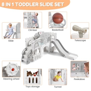 GarveeLife 8-in-1 Toddler Indoor Playground for Ages 1-3