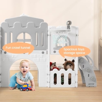 GarveeLife 8-in-1 Toddler Indoor Playground for Ages 1-3