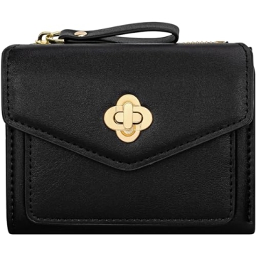 BIAOTIE Small Wallet for Women Leather Bifold Pocket Wallet RFID Blocking Credit Card Holder Cute Pu...