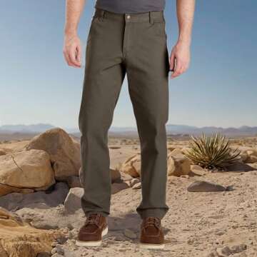 Carhartt Men's Rugged Flex Relaxed Fit Duck Utility Work Pant, Tarmac, 35 x 32