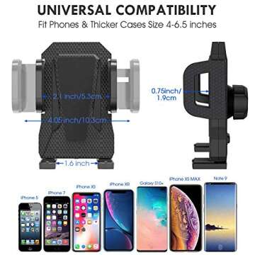 Miracase Air Vent Phone Holder for Car with Metal Hook Clip, Hands Free Universal Automobile Cell Ph...