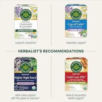 Traditional Medicinals Organic Nighty Night with Passionflower Herbal Tea, Promotes a Good Night’s Sleep, (Pack of 1) - 16 Tea Bags