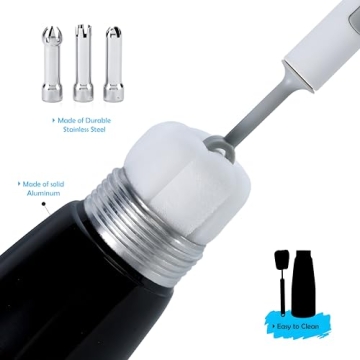Professional Whipped Cream Dispenser with 3 Nozzles and Seals