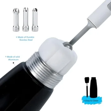 Professional Whipped Cream Dispenser with 3 Nozzles and Seals