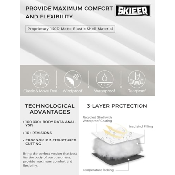 Skieer Men's Waterproof Ski Coat for All Winter Activities