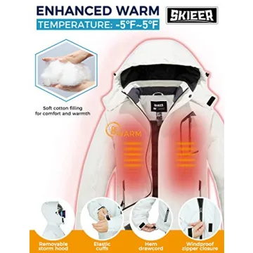 Skieer Men's Waterproof Ski Coat for All Winter Activities