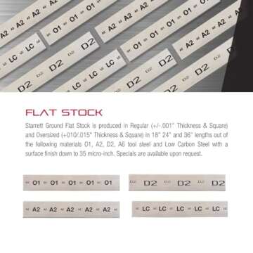 O1 Tool Steel Sheet - Precision Ground, 1/8" Thick, 2" Wide