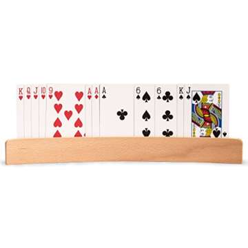 Yellow Mountain Imports Panorama Wooden Playing Card Holders/Racks - Set of 4 Card Organizers