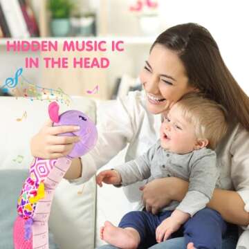 KaeoHye Baby Toy 0-12 Months,Baby Infant Musical Stuffed Animal Soft Toy with Multi-Sensory Crinkle,...