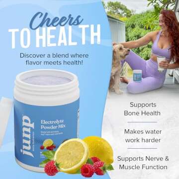 JUNP Electrolytes Powder Sugar Free Berry Lemonade Mix