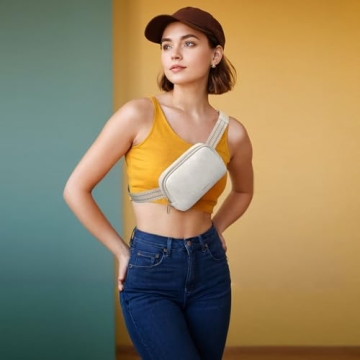 Mini Belt Bag for Women Stylish Vegan Leather Fanny Pack