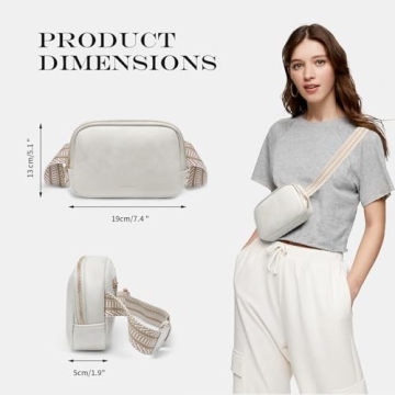 Mini Belt Bag for Women Stylish Vegan Leather Fanny Pack