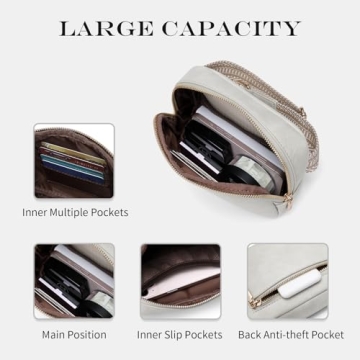 Mini Belt Bag for Women Stylish Vegan Leather Fanny Pack