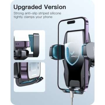 APPS2Car Phone Holder for Car Windshield/Dashboard/Window, Cell Phone Mount for Car Truck, Compatibl...