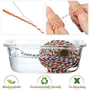 30 Rolls Colourful Bakers Twine for Crafts 2mm Cotton String Craft String Wrapping Wedding Home Decor Gardening