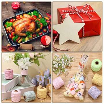 30 Rolls Colourful Bakers Twine for Crafts 2mm Cotton String Craft String Wrapping Wedding Home Decor Gardening