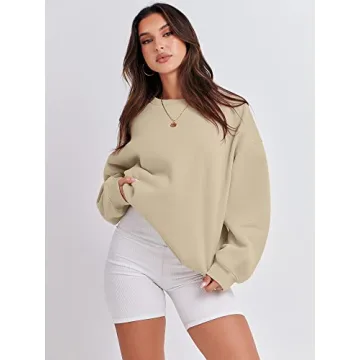 Cozy Oversized Crew Neck Pullover for Women | ANRABESS