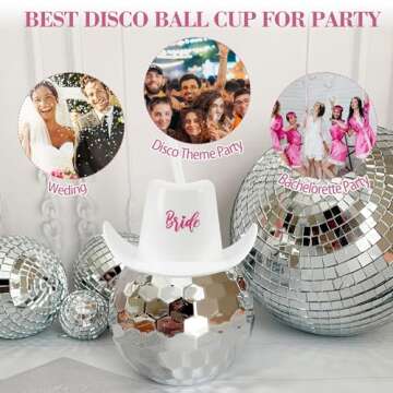 Disco Ball Cup - Fun Bride Cup with 20 Oz Capacity
