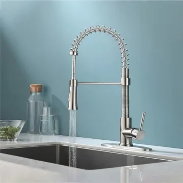 Kingo Home Brushed Nickel Kitchen Faucet with Sprayer