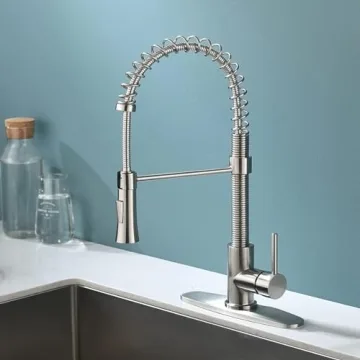 Kingo Home Brushed Nickel Kitchen Faucet with Sprayer