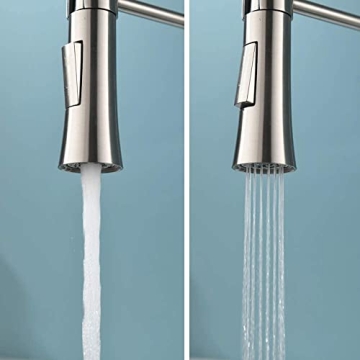 Kingo Home Brushed Nickel Kitchen Faucet with Sprayer